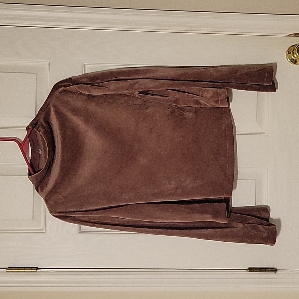 Velvet crop shirt